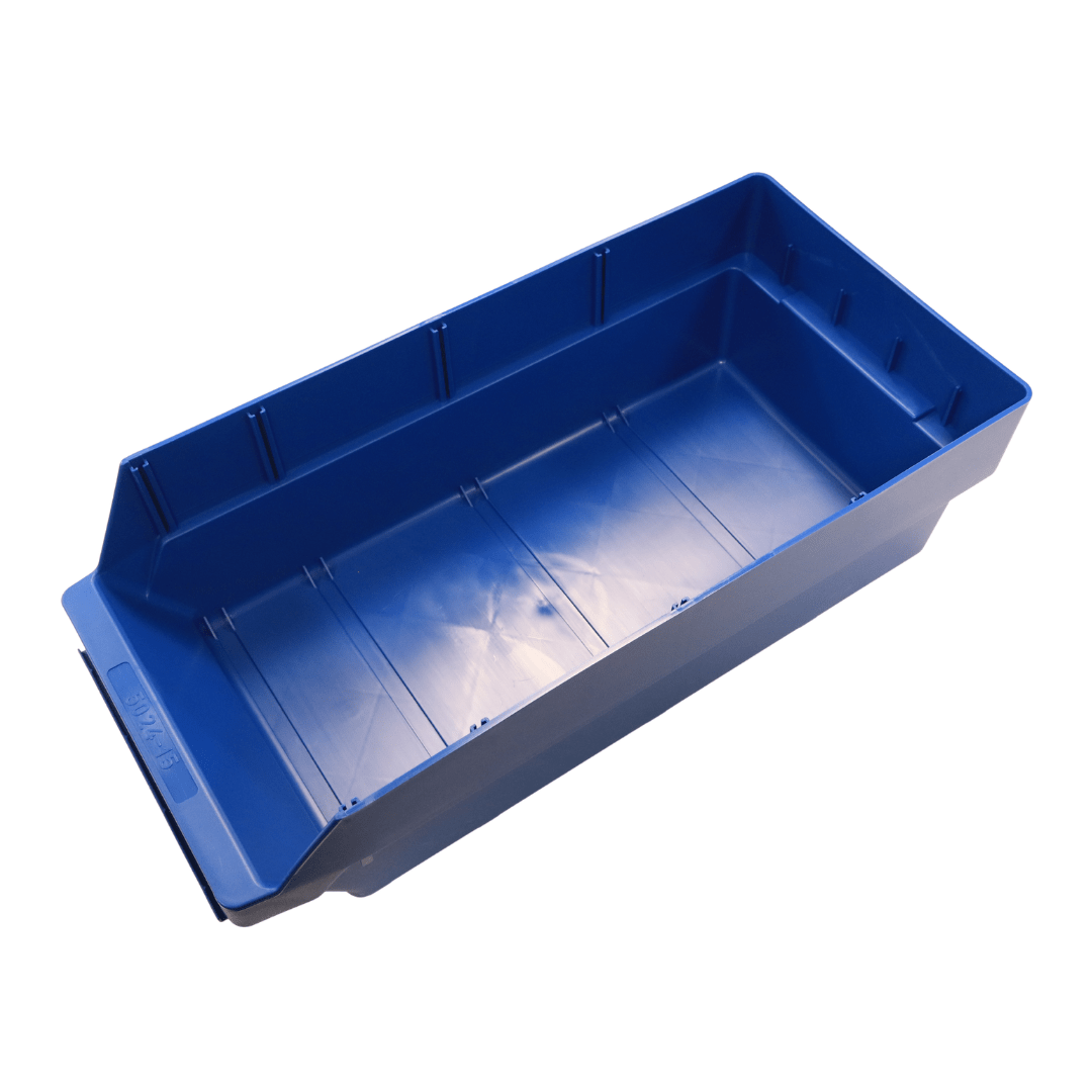 RackZone Standard Shelf Bin ST5024-15, blue polypropylene, 500x240x150mm.