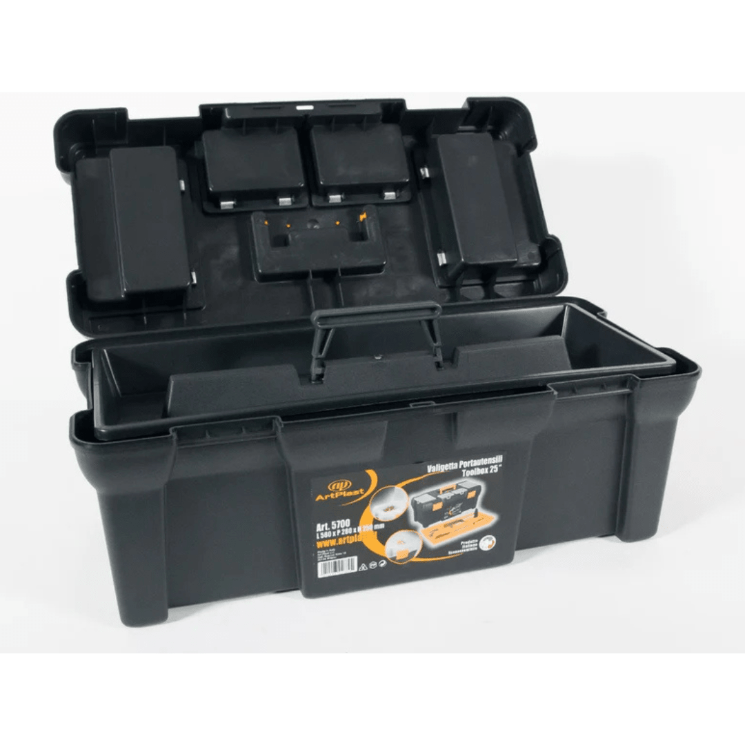 Plast Tool Box 23 280h x 580w X 250d mm (with tray)