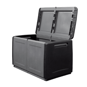 RackZone Plastic Trunk 230L with open lid, shown on a plain background.