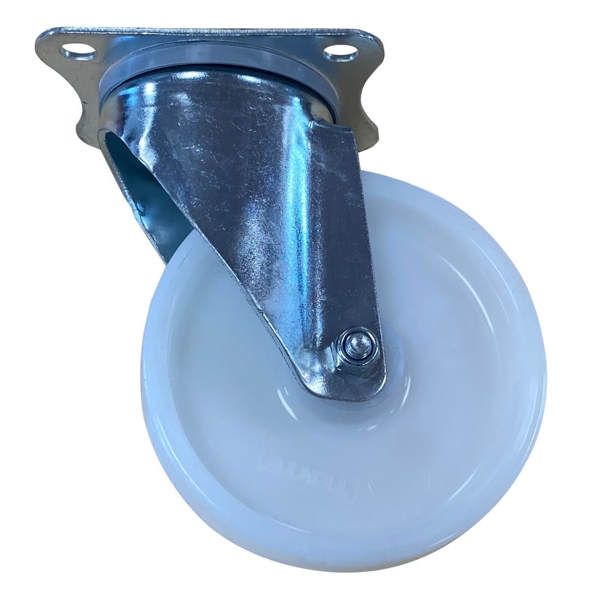 RackZone 125mm castor wheel for longspan/workbench units, white background.