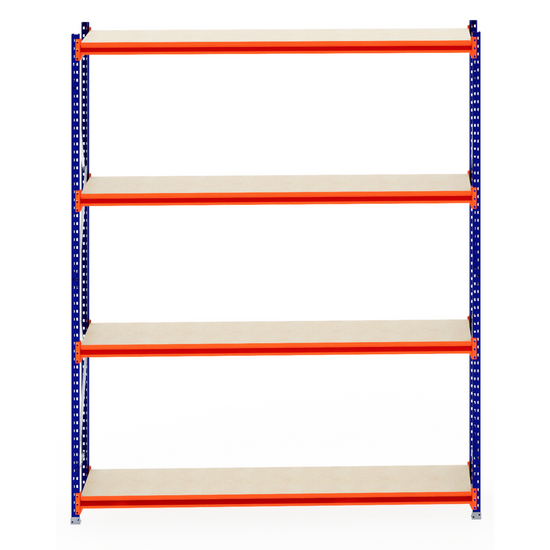 RackZone Longspan Shelving 600mm, laminated timber, starter unit, empty.