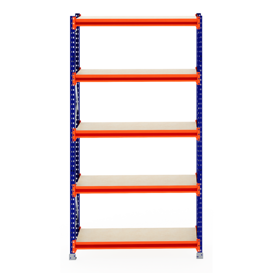 RackZone Longspan Shelving Starter, 600mm depth, laminated timber shelves.