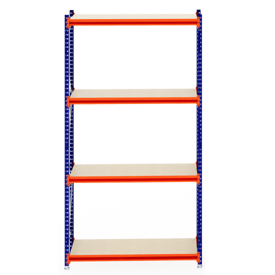 RackZone Longspan Shelving 600mm, laminated timber shelves, starter unit.