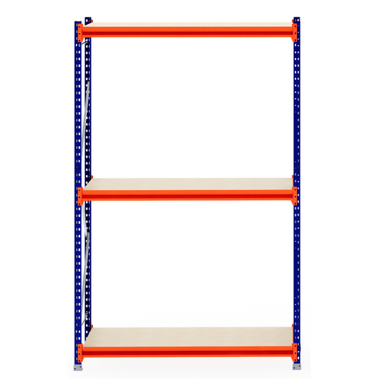 RackZone Longspan Shelving 600mm, laminated timber, starter unit.