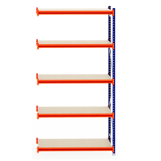 RackZone Longspan Shelving Extender, 600mm deep with timber shelves.