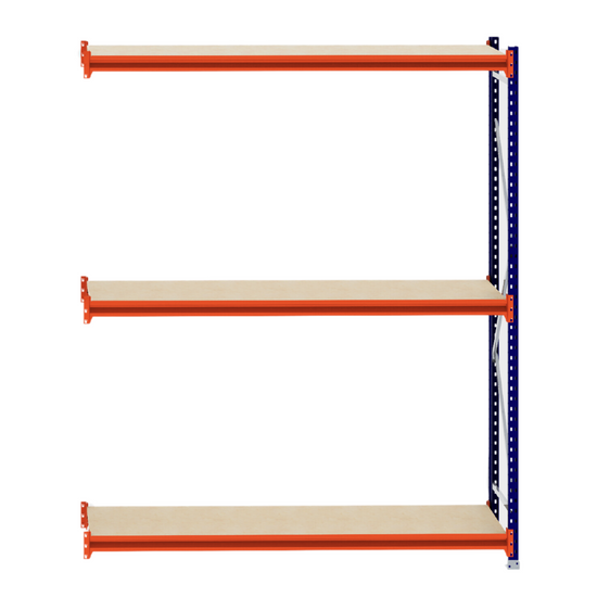 RackZone Longspan Shelving 600mm with laminated timber, extender unit.