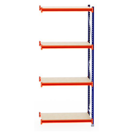 RackZone Longspan Shelving Extender, 600mm depth with timber shelves.