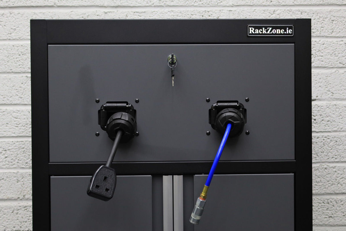 Modular Workstation Air & Power Hose Reel base Cabinet - RackZone