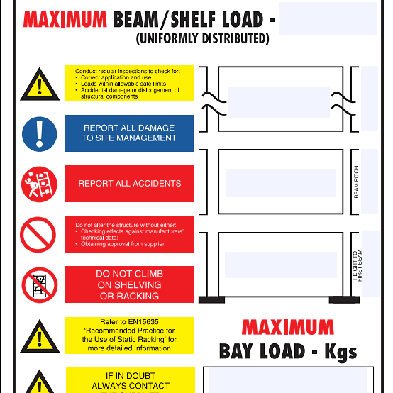 How To Read a Safety Load Sign | RackZone