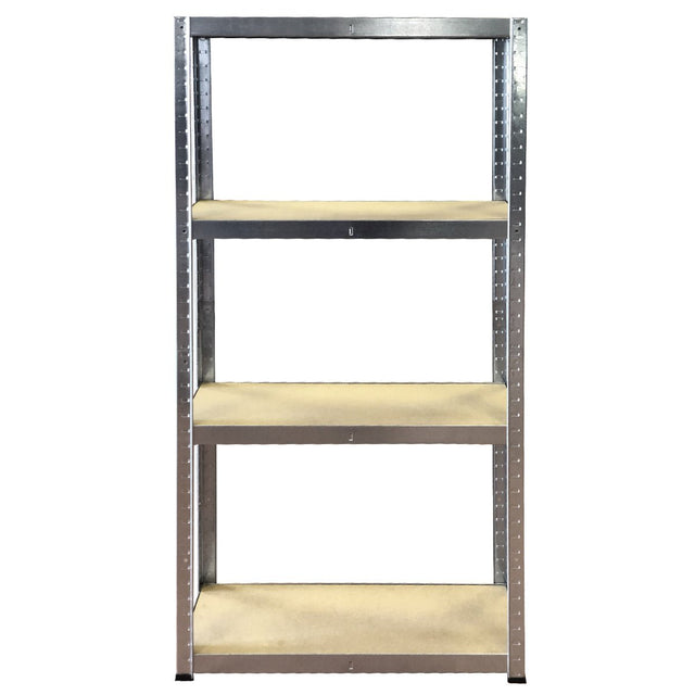 RackZone Economy Shelving 150kg UDL, 4 Level, Grey, 10 Bay, 1500h x 750w x 300d.