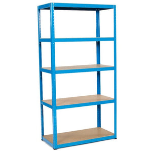 RackZone Value Shelving, blue, 5 shelves, 175kg UDL, 1780x900x450mm, 5 bay.