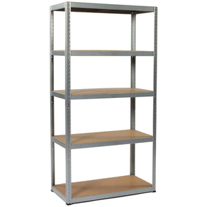 RackZone Value Shelving: 5-level metal frame unit, 175kg per shelf, 1780h x 900w x 450d.
