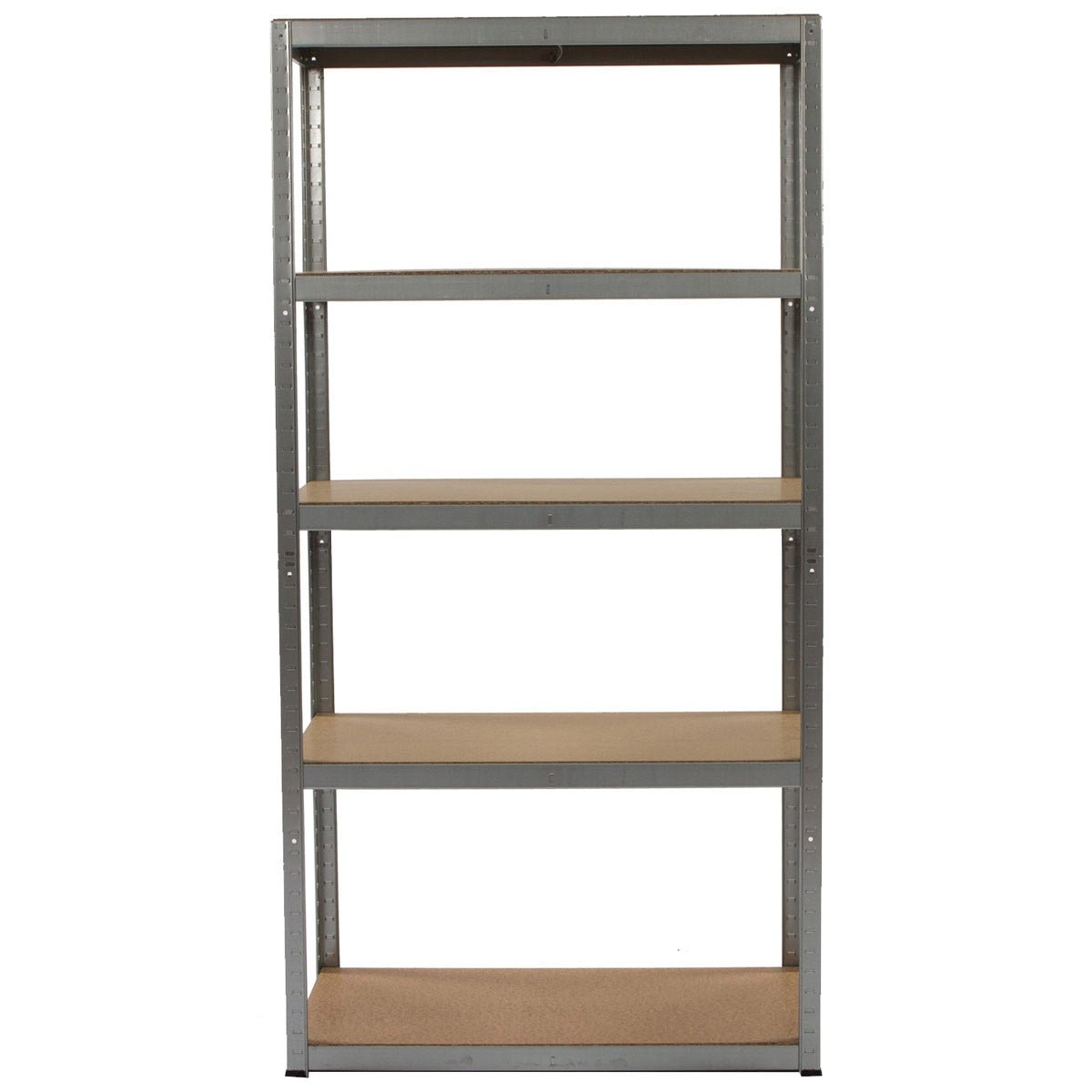 RackZone Value Shelving, 5 tiers, 175kg UDL, 1780h x 900w x 450d, galv., 5 bay.