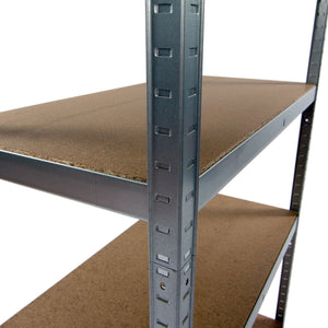 Close-up of RackZone Value Shelving 5 Level 175kg UDL Galvanized unit.