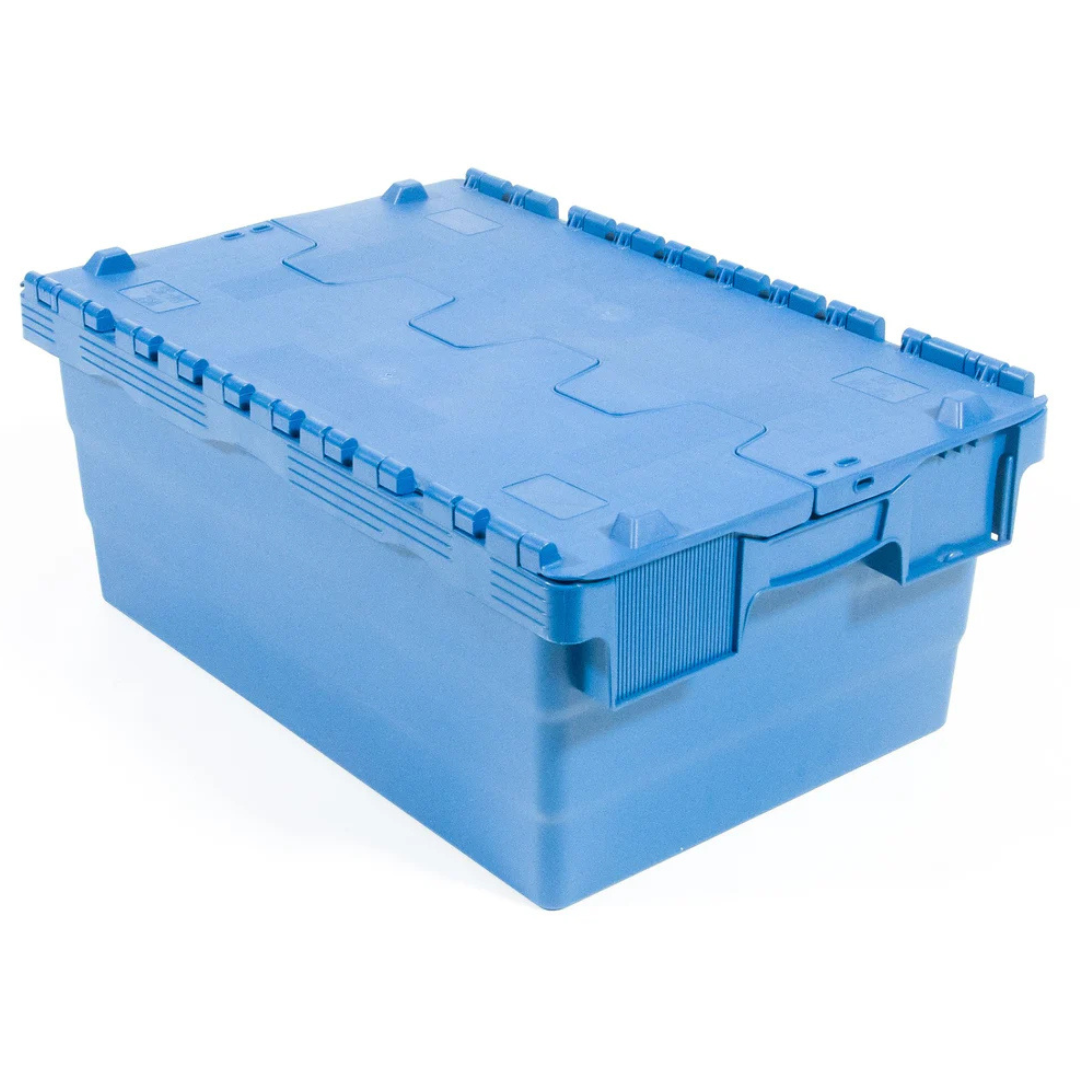 Attached Lid Container 44L Blue