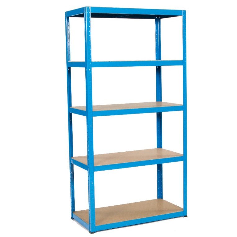 RackZone Value Shelving, blue, 1780h x 900w x 450d, 5 shelves, 175kg UDL.