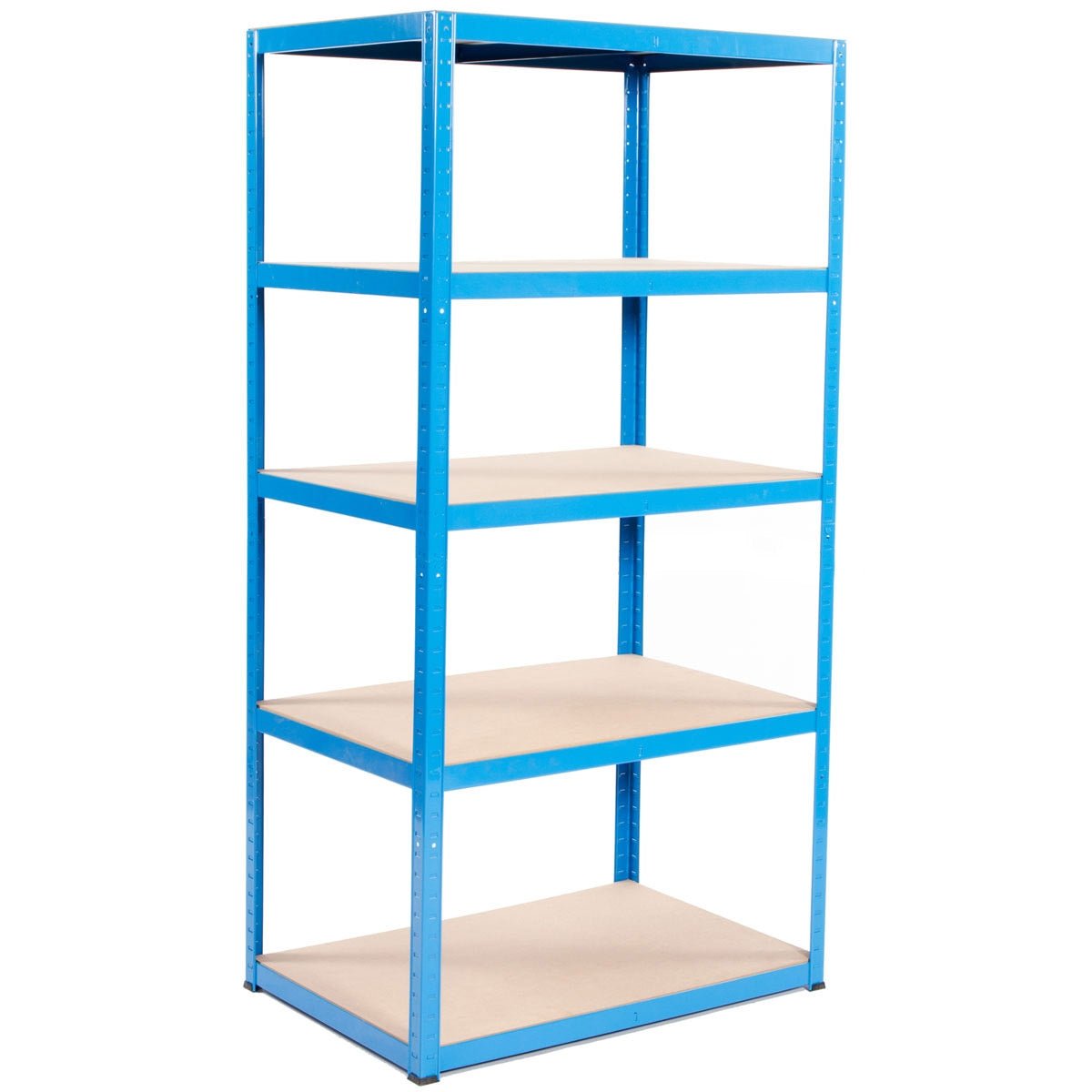 RackZone Value Shelving 1780h x 900w x 600d, blue, 5 shelves for garage storage.