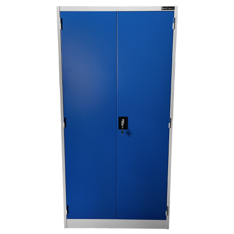 Wall-Zone & Louvred Two Door Storage Cabinet Grey/Blue 1830H x 914W x 457D