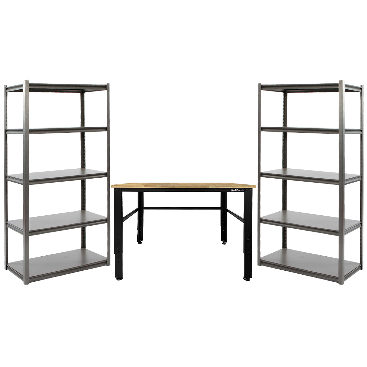 Rivet Shelving 1830mm H × 914mm W × 457mm D - Industrial Workbench 1200mm W x 800MM D x 970MM H KIT (FREE DELIVERY)