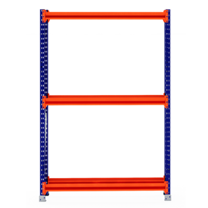 RackZone Tyre Racking 400mm Depth - Starter with blue uprights, 3 orange beams.