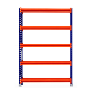 RackZone Tyre Racking 400mm Depth - Starter, blue frame & orange shelves.
