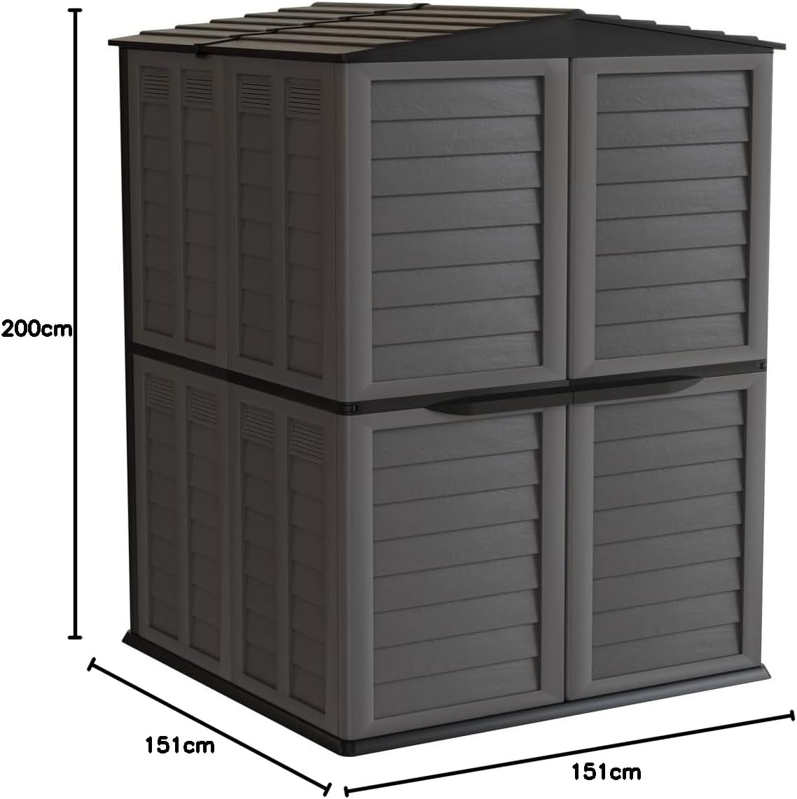 5500L Plastic Garden Shed – Charcoal Grey