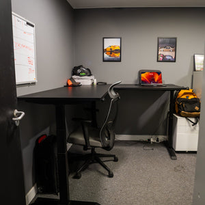 L-Shaped Sit-Stand Office Desk with Electric Height Adjustment