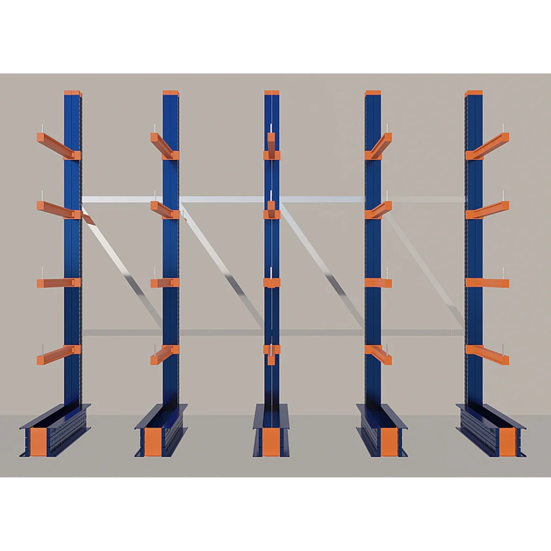 Cantilever Rack 5000H x 4000W x 1200D c/w Base + 4 Levels