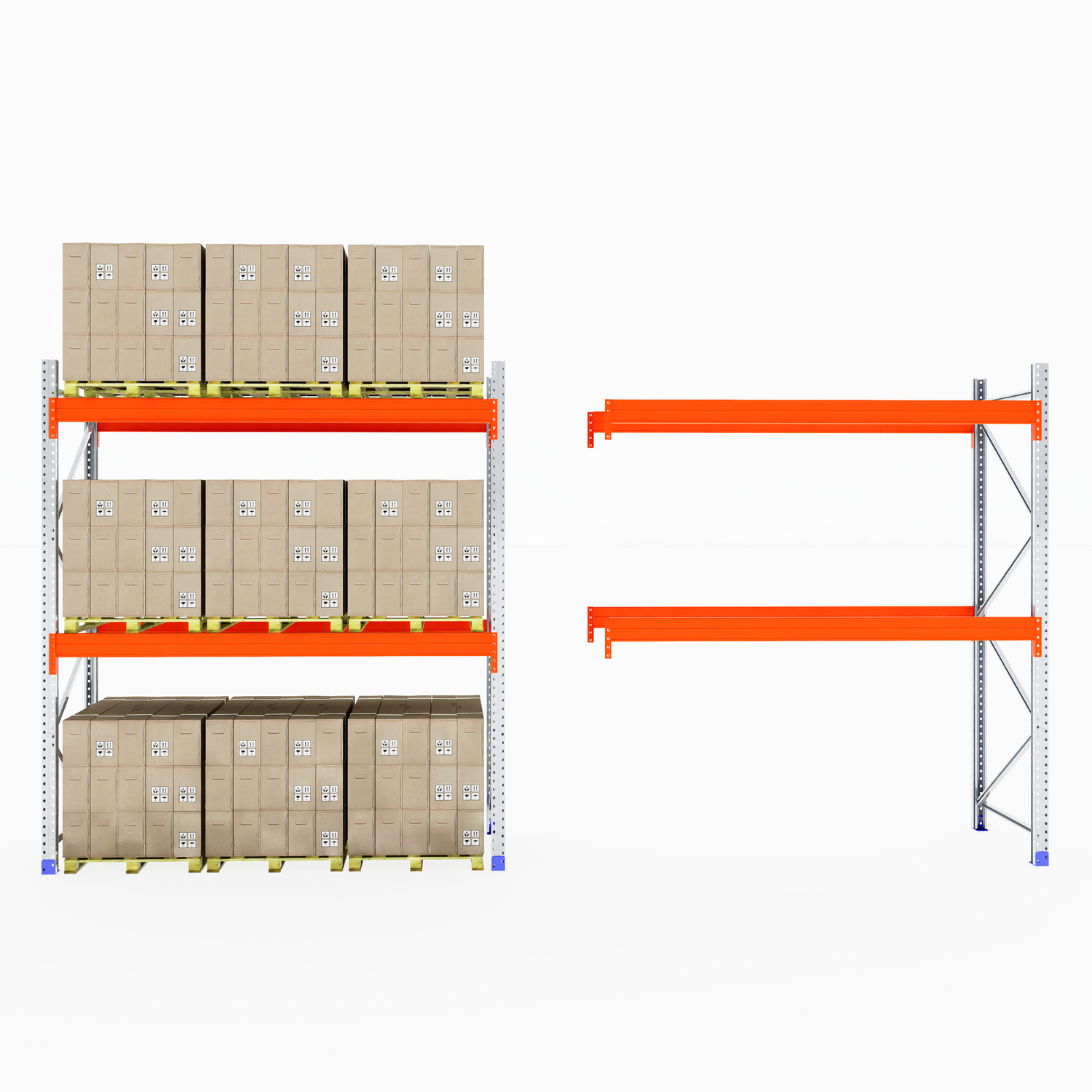 RackZone Pallet Racking 1100mm Depth Extender, perfect for warehouse storage.