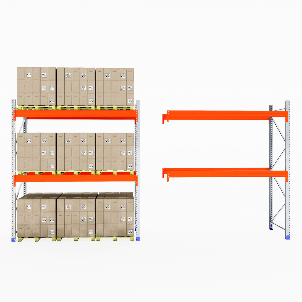 RackZone Pallet Racking 1100mm Depth Extender, perfect for warehouse storage.