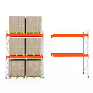 RackZone Pallet Racking 1100mm Extender: one full, one empty on white background.