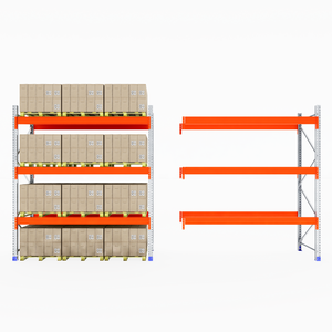 One unit with boxes, one empty RackZone Pallet Racking 1100mm Extender.