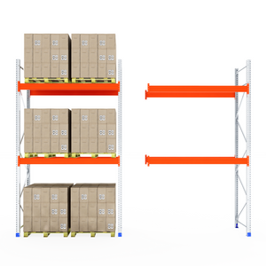RackZone Pallet Racking 1100mm Extender: one shelf boxed, one shelf empty.