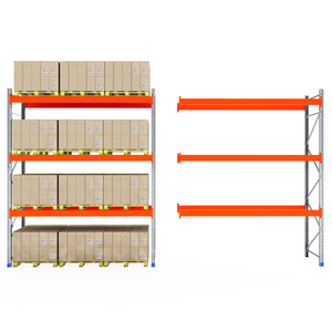 RackZone Pallet Racking 1100mm Depth - Starter: stocked or empty shelves.