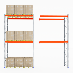 RackZone Pallet Racking 1100mm Depth - Starter with shelving and boxes.