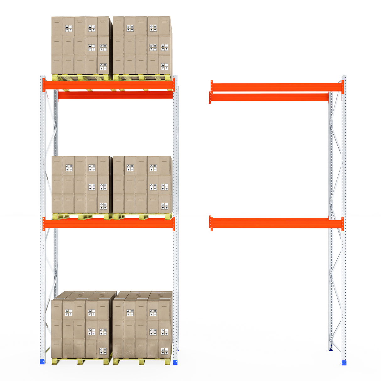 RackZone Pallet Racking 1100mm Extender shown shelved and ready for use.