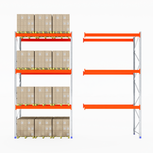 RackZone Pallet Racking 1100mm Depth - Starter with shelves and boxes.