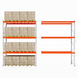 RackZone Pallet Racking 1100mm Depth - Starter: full and empty shelf display.