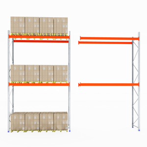 Two Pallet Racking 1100mm Extenders by RackZone: one built, one partly built.