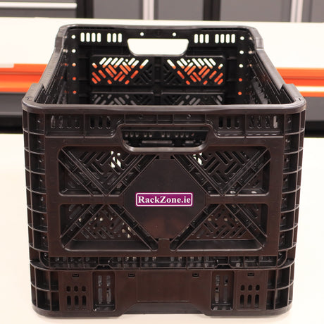RackZone Foldable Picking Crate 48L Grey—heavy-duty, 540x360x300mm storage.