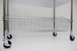Wire Chrome Basket Shelf 1690H x 910W x 460D 4 Level