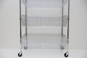 Wire Chrome Basket Shelf 1690H x 910W x 460D 4 Level