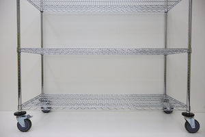 4 Tier Chrome Plated Security Trolley 1600H x 1520W x 610D