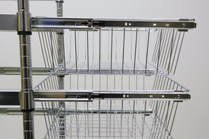 7 Tier Chrome Plated Basket Trolley 1530H x 460W x 460D