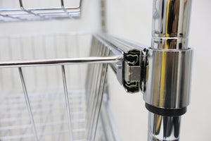 7 Tier Chrome Plated Basket Trolley 1530H x 460W x 460D