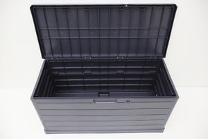 350L Outdoor Garden Storage Box - Charcoal Grey