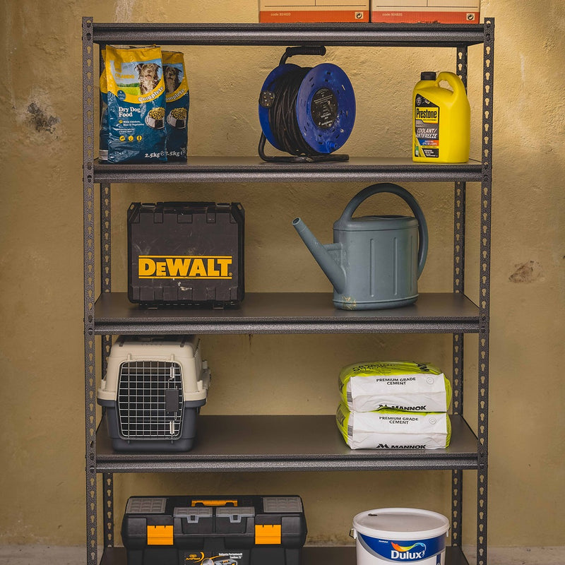 Rivet shelving from RackZone.ie in a garage environment 
