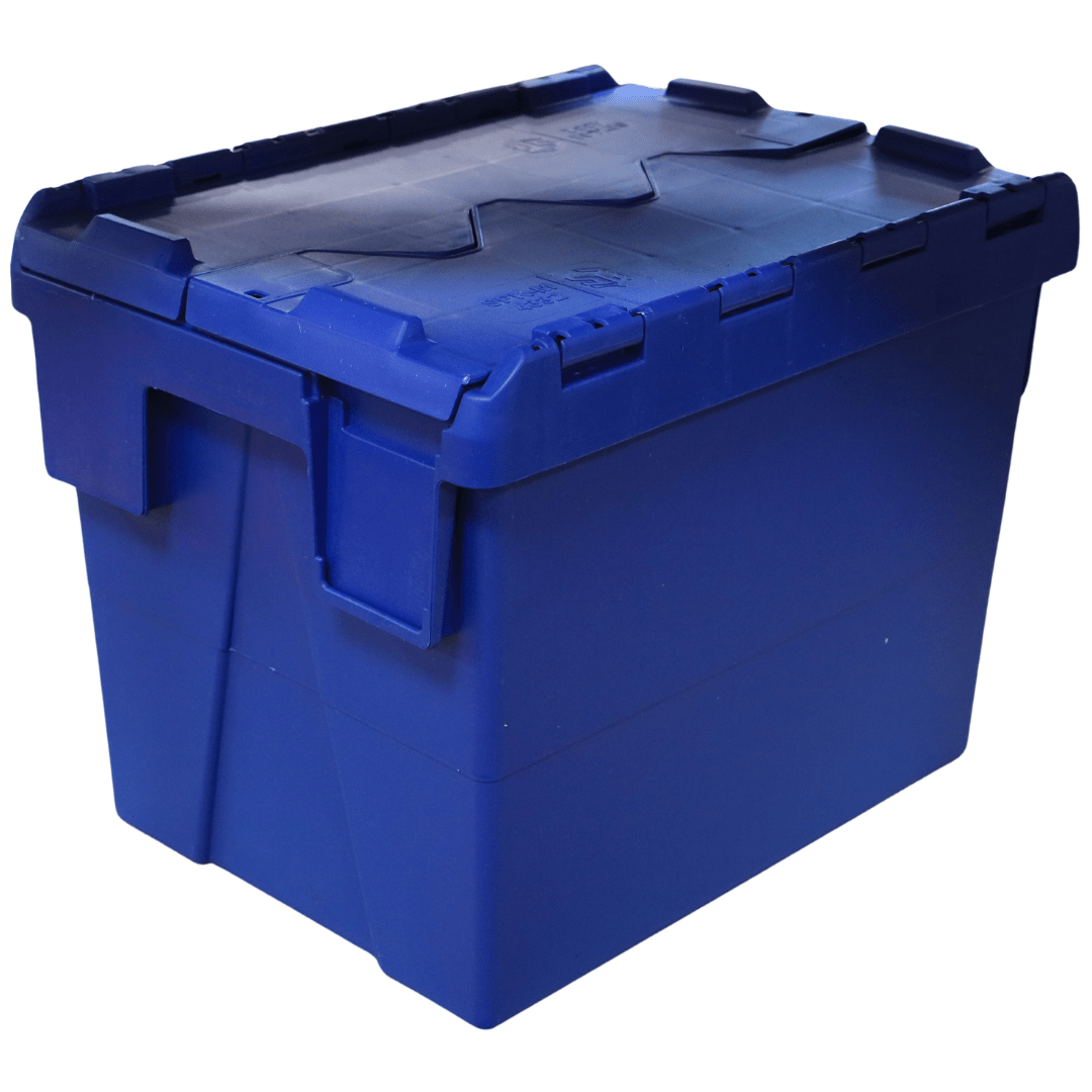RackZone Attached Lid Container 27L Blue—efficient storage for any space.