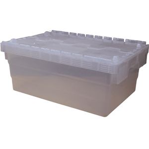 RackZone 44L Transparent Attached Lid Container, ideal for storage and transport.