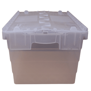 RackZone Attached Lid Containers 58L offer reusable, ergonomic storage and transport.